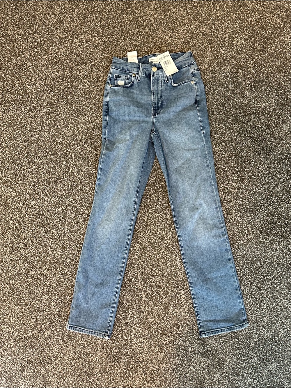 Good American Size 00 Straight Jeans